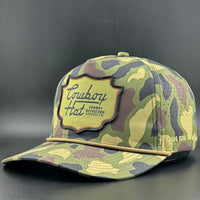 Woodland Camo Patch “Cowboy Hat” - Performance Rope Hat