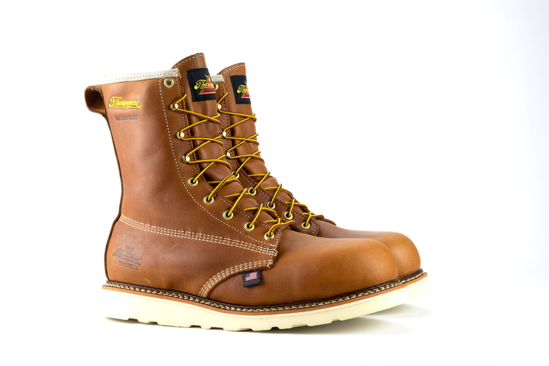 Thorogood 804-4210    American Heritage – Waterproof – 8″ Tobacco Composite Safety Toe – Plain Toe MAXWear Wedge™