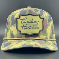 Woodland Camo Patch “Cowboy Hat” - Performance Rope Hat