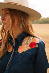 Dark Navy Button Up