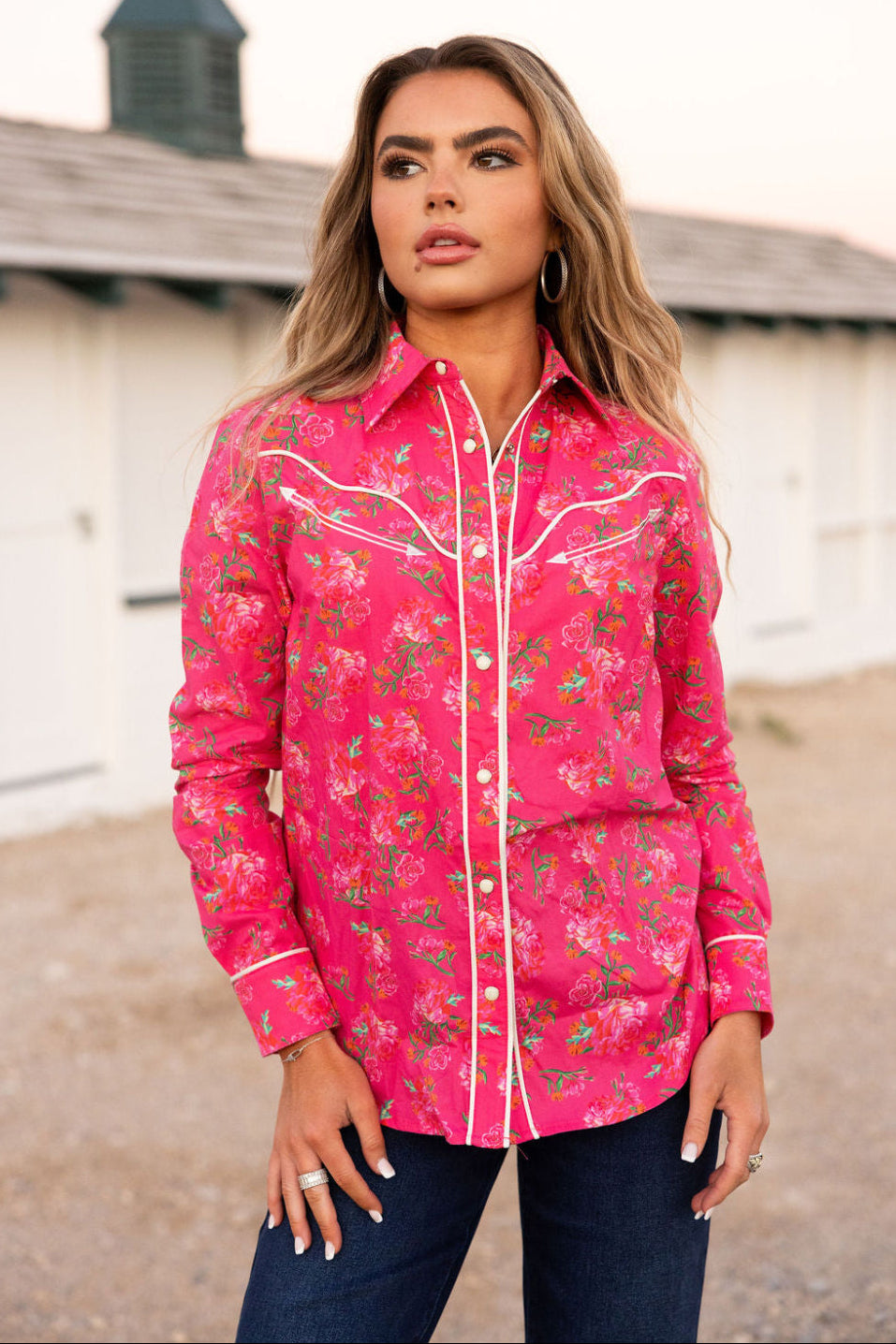 Rebel Rose Button Up