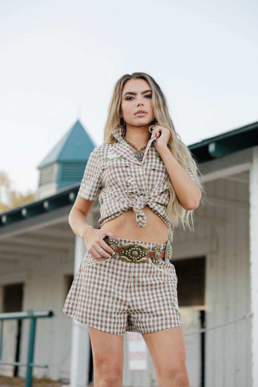 Gingham Rodeo Shorts