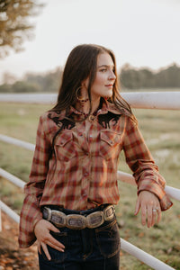 Pretty Plaid Cowboy Button Up