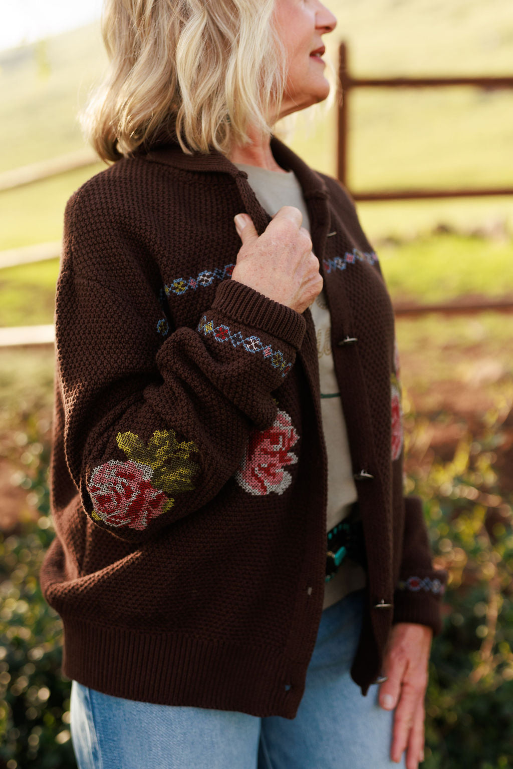 Nana's Rose Garden Sweater