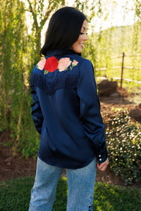 Dark Navy Button Up