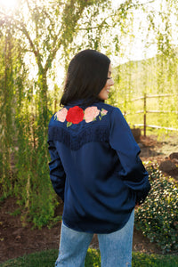 Dark Navy Button Up