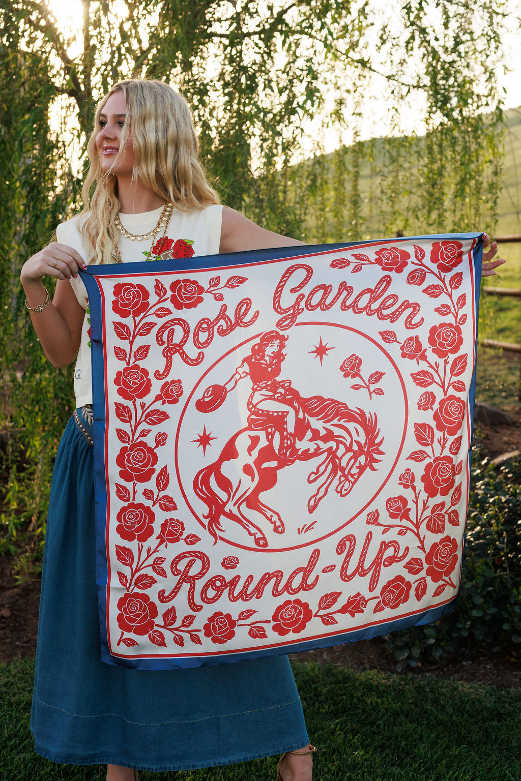Rose Garden Round Up Wild Rag
