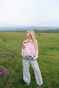 Pale Pink Button Up