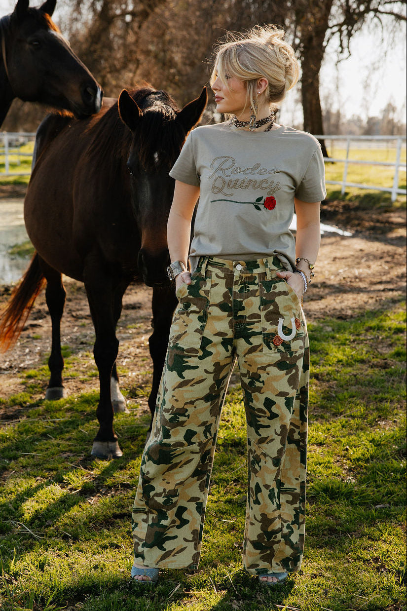 Wild Rose Camo Jeans