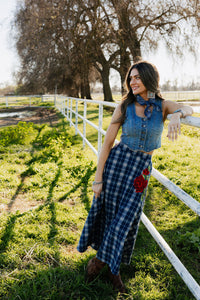Sweet Blue Rodeo Skirt