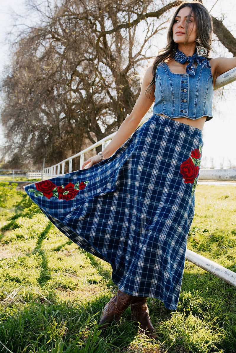 Sweet Blue Rodeo Skirt