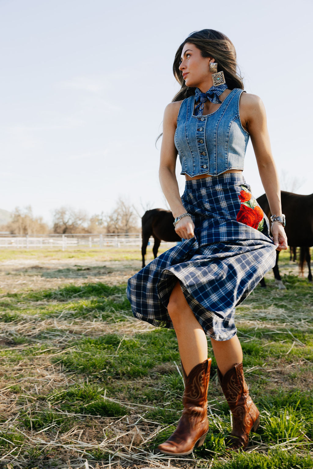 Sweet Blue Rodeo Skirt