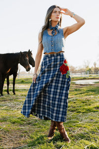 Sweet Blue Rodeo Skirt
