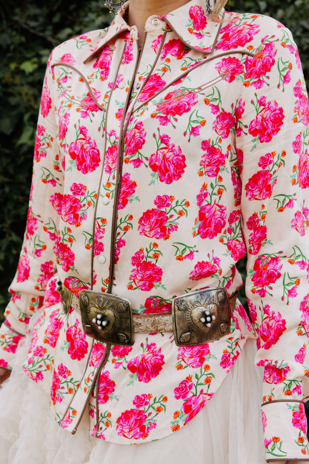 Wild Rose Button Up