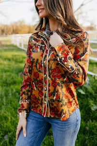 Horses & Horseshoes Button Up