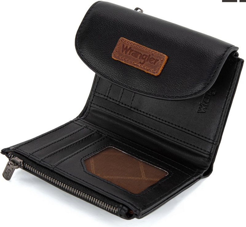 Wrangler Tri-Fold Wallet - Black