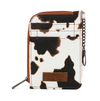 Wrangler Cow Print Print Mini Zip Card Case - Brown