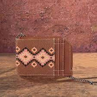 Wrangler Southwestern Art Print Mini Zip Card Case