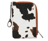 Wrangler Cow Print Print Mini Zip Card Case - Brown