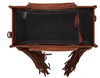 Trinity Ranch Floral Tooled Fringe Concealed Carry Tote/Crossbody - Brown