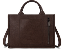 Trinity Ranch Floral Tooled Fringe Concealed Carry Tote/Crossbody - Coffee