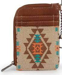 Wrangler Southwestern Art Print Mini Zip Card Case