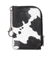 Wrangler Cow Print Print Mini Zip Card Case - Black