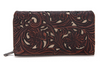 Trinity Ranch Floral Tooled Collection Wallet - Coffee