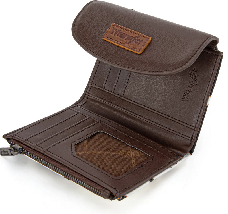 Wrangler Tri-Fold Wallet - Cow-Brown