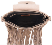 Trinity Ranch Floral Tooled Concealed Carry Crossbody Bag - Tan