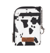 Wrangler Cow Print Print Mini Zip Card Case - Black