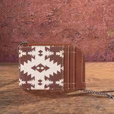 Wrangler Southwestern Art Print Mini Zip Card Case