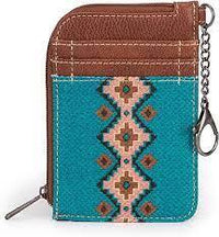 Wrangler Southwestern Art Print Mini Zip Card Case
