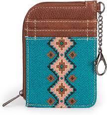 Wrangler Southwestern Art Print Mini Zip Card Case